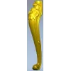 Rococo Rose Cabriole Leg STL for CNC