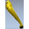 Rococo Rose Cabriole Leg STL for CNC