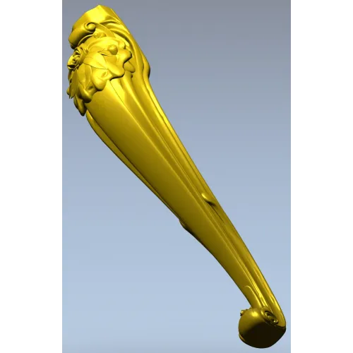 Rococo Rose Cabriole Leg STL for CNC