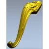 Rococo Rose Cabriole Leg STL for CNC