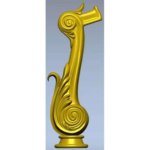 Acanthus Scroll Furniture Leg - STL 3D model for CNC