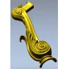 Acanthus Scroll Furniture Leg - STL 3D model for CNC