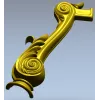Acanthus Scroll Furniture Leg - STL 3D model for CNC