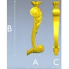 Мебельная ножка в классическом стиле - stl модель для ЧПУ