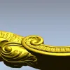 Декоративный подлокотник с винтовым завитком - 3D модель STL для ЧПУ