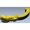 Декоративный подлокотник с винтовым завитком - 3D модель STL для ЧПУ