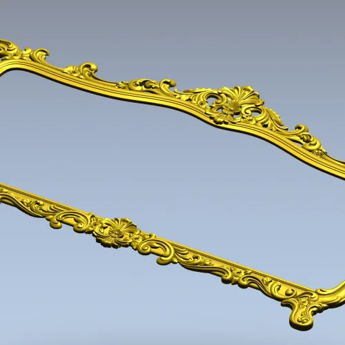 Спинка дивана в стиле рококо - 3D модель STL для ЧПУ