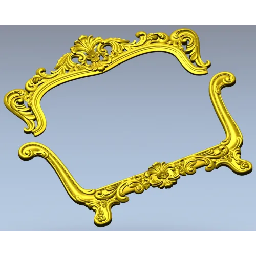 Спинка кресла в стиле рококо - 3D модель STL для ЧПУ