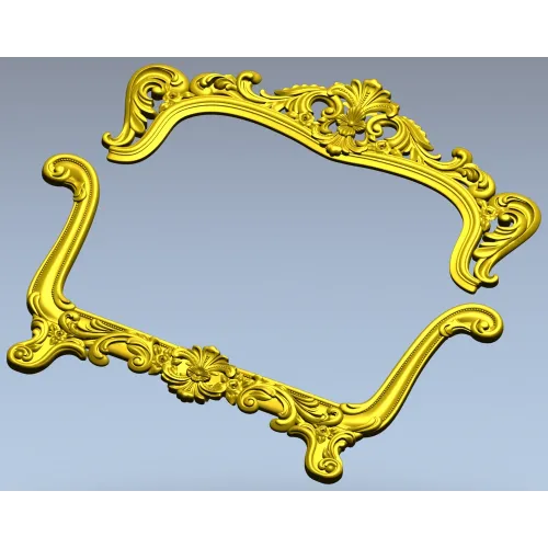 Спинка кресла в стиле рококо - 3D модель STL для ЧПУ