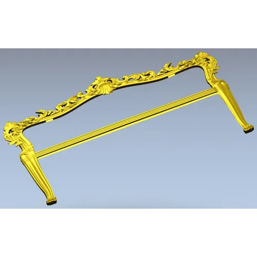 Спинка кровати в стиле рококо - 3D модель (STL) для ЧПУ