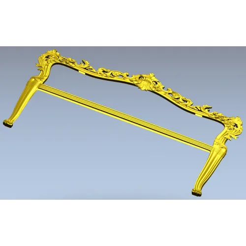 Спинка кровати в стиле рококо - 3D модель (STL) для ЧПУ