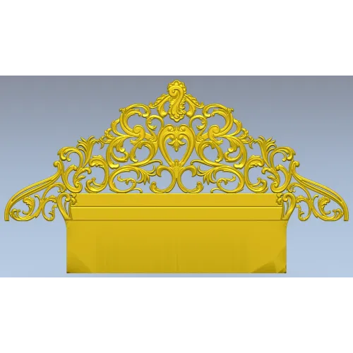 Regal Filigree Headboard Crest - STL 3D model for CNC