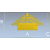 Regal Filigree Headboard Crest - STL 3D model for CNC