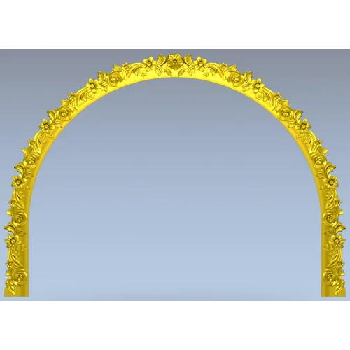 Арка Розалина - резная арочная спинка с розами (STL для ЧПУ)