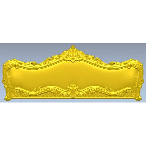 Резная спинка кровати в стиле рококо - STL 3D модель для ЧПУ