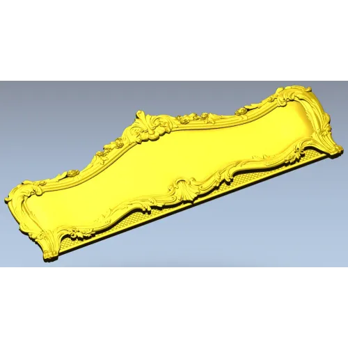 Резная спинка кровати в стиле рококо - STL 3D модель для ЧПУ
