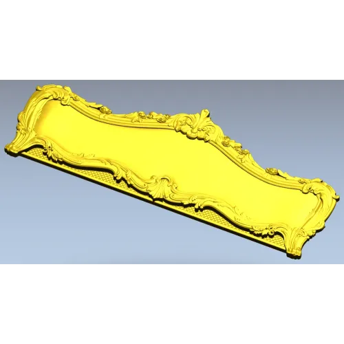 Резная спинка кровати в стиле рококо - STL 3D модель для ЧПУ