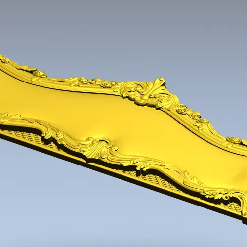 Резная спинка кровати в стиле рококо - STL 3D модель для ЧПУ