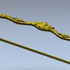 Изголовье кровати в стиле рококо - STL модель для ЧПУ