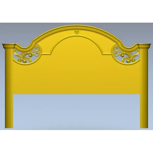 Baroque Arched Headboard STL model for CNC routing