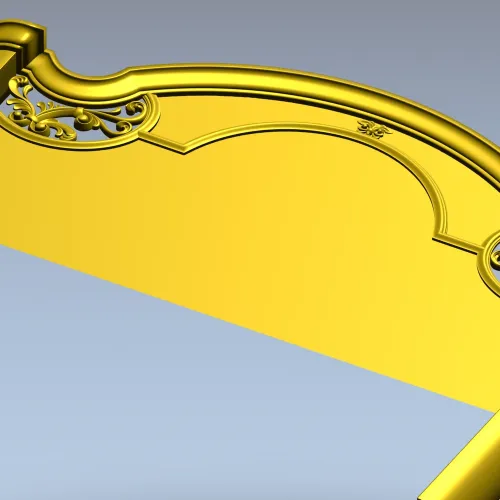 Baroque Arched Headboard STL model for CNC routing