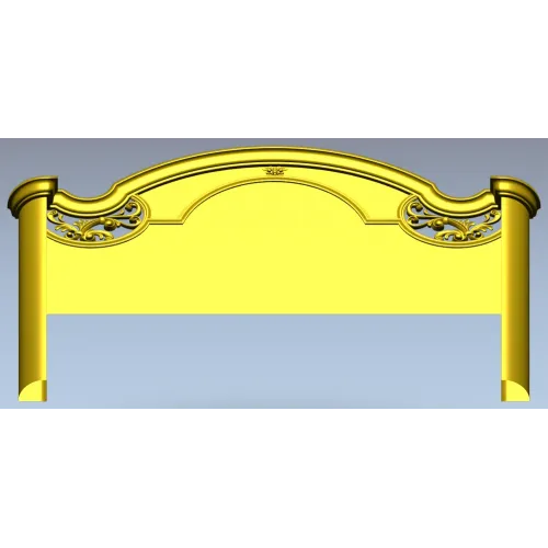Baroque Arched Headboard STL model for CNC routing