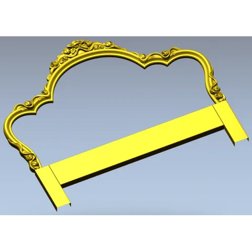 Rococo floral headboard STL for CNC milling