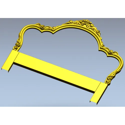 Rococo floral headboard STL for CNC milling