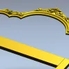 Rococo floral headboard STL for CNC milling