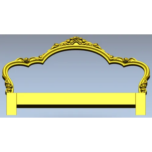 Rococo floral headboard STL for CNC milling