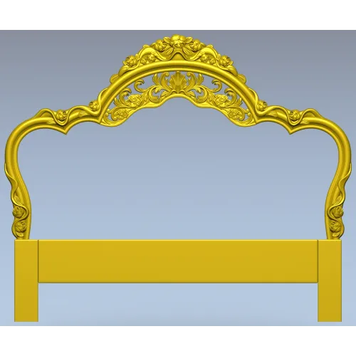 Baroque Headboard Crest - STL 3D Model for CNC Milling