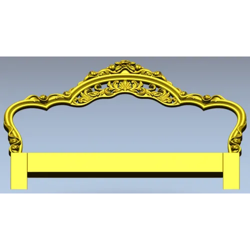 Baroque Headboard Crest - STL 3D Model for CNC Milling