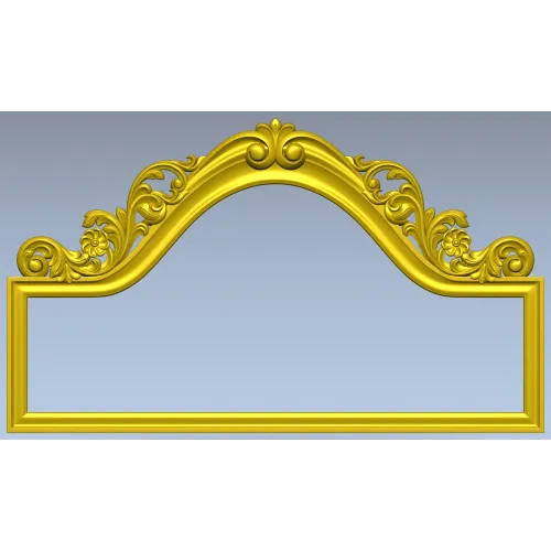 Aurora Rococo Crest - STL 3D model for CNC headboard ornament