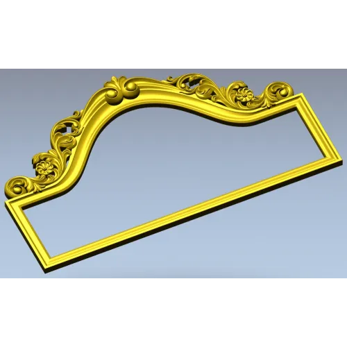 Aurora Rococo Crest - STL 3D model for CNC headboard ornament