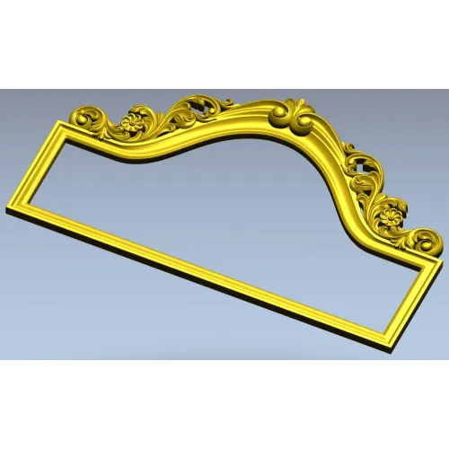 Aurora Rococo Crest - STL 3D model for CNC headboard ornament