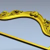 Aurora Rococo Crest - STL 3D model for CNC headboard ornament