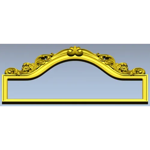 Aurora Rococo Crest - STL 3D model for CNC headboard ornament