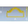 Aurora Rococo Crest - STL 3D model for CNC headboard ornament