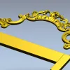 Декоративная спинка кровати в стиле рококо - 3D модель STL для ЧПУ