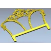 Rococo Triple Arch Headboard STL 3D model for CNC