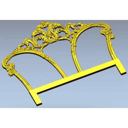 Rococo Triple Arch Headboard STL 3D model for CNC