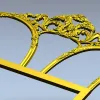 Rococo Triple Arch Headboard STL 3D model for CNC