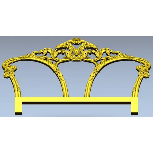 Rococo Triple Arch Headboard STL 3D model for CNC