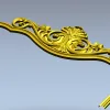 Резной картуш-изголовье в стиле рокайль - STL модель для ЧПУ