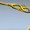 Headboard crest STL for CNC router - ornate pediment 3D model