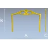 Headboard crest STL for CNC router - ornate pediment 3D model