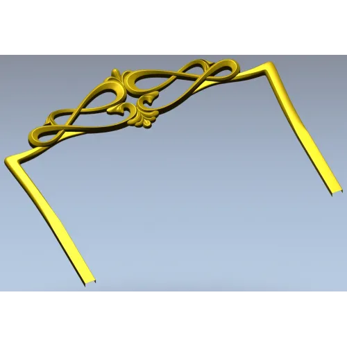 Вензельная корона для спинки кровати - 3D STL модель для ЧПУ