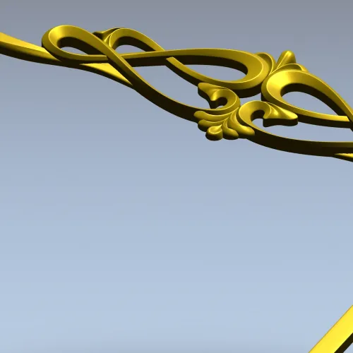 Вензельная корона для спинки кровати - 3D STL модель для ЧПУ