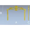 Вензельная корона для спинки кровати - 3D STL модель для ЧПУ