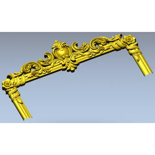 Венец кровати в стиле рококо - 3D модель STL для ЧПУ